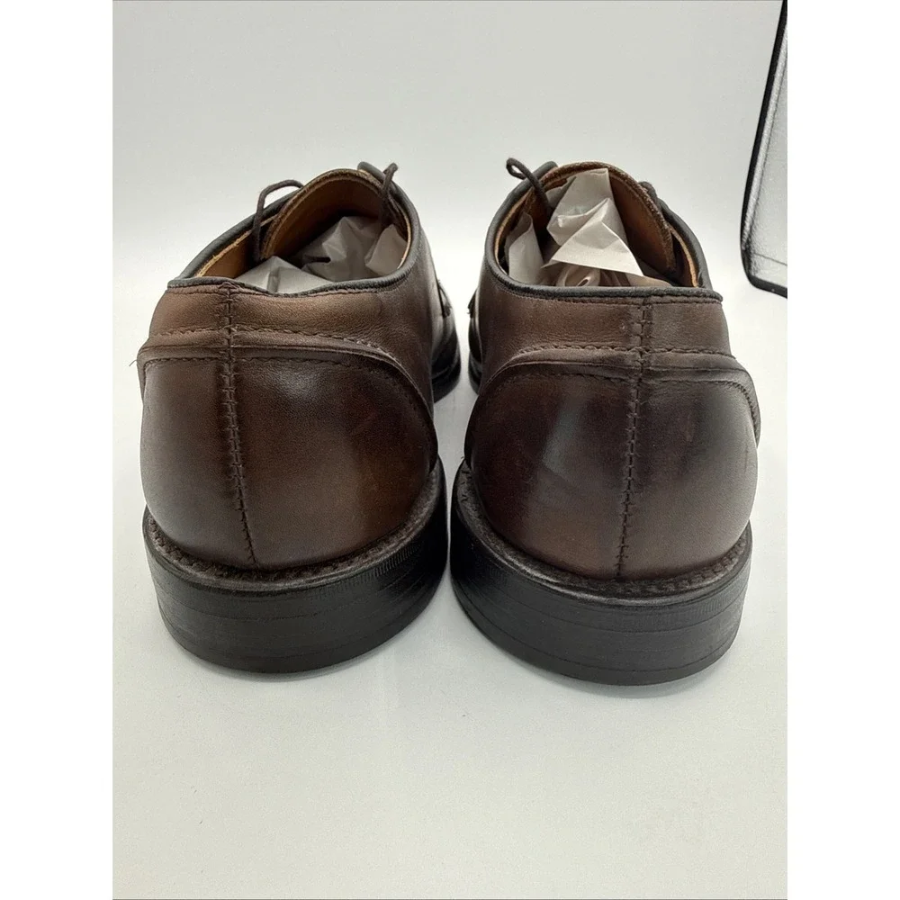 Allen Edmonds Shoes Mens 10 D Brown Leather Hancock Split Toe Blucher Derby 8464